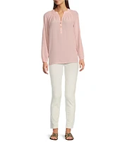 Lilly Pulitzer Elsa Silk V-Neck Bracelet Sleeve Top