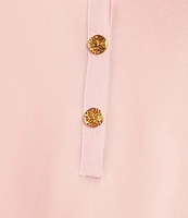 Lilly Pulitzer Elsa Silk V-Neck Bracelet Sleeve Top