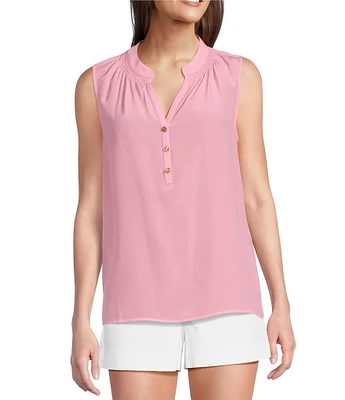 Lilly Pulitzer Elsa Silk V-Neck Sleeveless Top