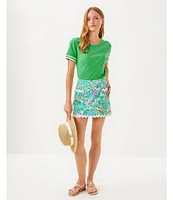 Lilly Pulitzer Gardner Multi Sun Of A Bun Print Mid Rise Ric Rac Skort