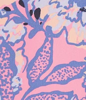 Lilly Pulitzer Gwenlyn Satin Back Crepe Crew Neck Bracelet Sleeve Shift Dress