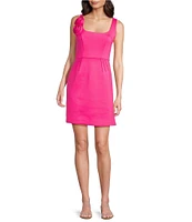 Lilly Pulitzer Jade Scuba Ponte Square Neck Sleeveless Shift Dress