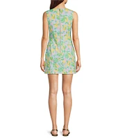 Lilly Pulitzer Kalinara Stretch Hopsack Make Lemonade Fruit Print Square Neck Skirted Romper