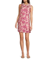 Lilly Pulitzer Kelliana Floral Brocade Point Collar Sleeveless Shift Dress