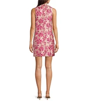 Lilly Pulitzer Kelliana Floral Brocade Point Collar Sleeveless Shift Dress