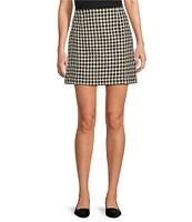 Lilly Pulitzer Kels Houndstooth Sequin Boucle High Rise Coordinating Mini Skirt