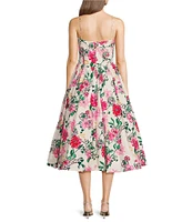 Lilly Pulitzer Lillyanna Cotton Poplin Printed Square Neck Sleeveless Midi Dress