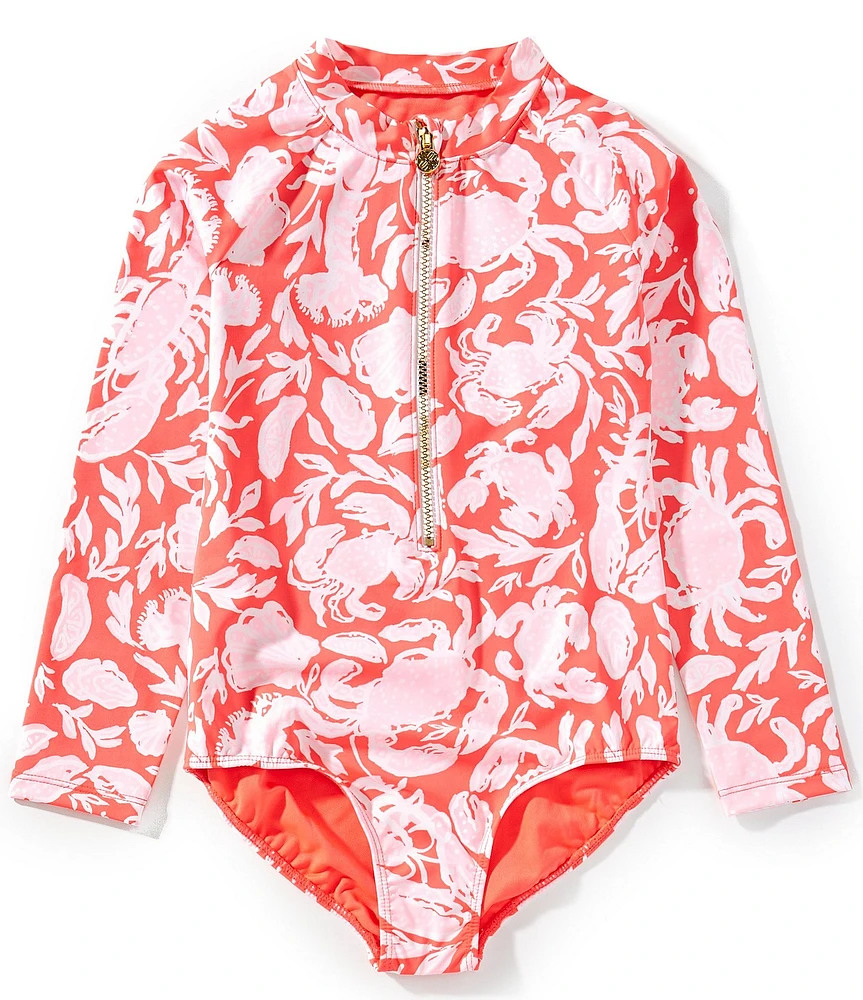 Lilly Pulitzer Little/Big Girls 4-14 Alicia Rashguard UPF 50+ 1-Piece Swimsuit