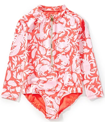 Lilly Pulitzer Little/Big Girls 4-14 Alicia Rashguard UPF 50+ 1-Piece Swimsuit