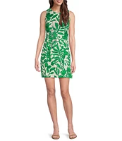 Lilly Pulitzer Mila Fiddle Leaf Print Crew Neck Sleeveless Shift Dress