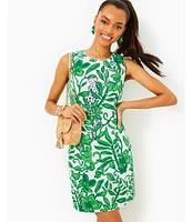 Lilly Pulitzer Mila Fiddle Leaf Print Crew Neck Sleeveless Shift Dress