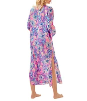 Lilly Pulitzer Perry Totally Koalafied Long Sleeve Maxi Swim Cover-Up