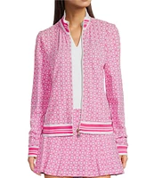 Lilly Pulitzer Regate UPF 50+ Printed Luxetic Stand Collar Long Sleeve Jacket