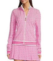 Lilly Pulitzer Regate UPF 50+ Printed Luxetic Stand Collar Long Sleeve Jacket