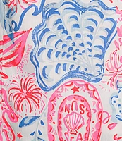 Lilly Pulitzer Sadie Sun Sea Sand Crew Neck Sleeveless Lace Maxi Skirted Romper