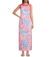 Lilly Pulitzer Sadie Sun Sea Sand Crew Neck Sleeveless Lace Maxi Skirted Romper