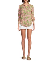 Lilly Pulitzer Sarissa Stretch High-Rise Straight Shorts
