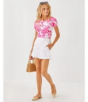 Lilly Pulitzer Sarissa Stretch High-Rise Straight Shorts
