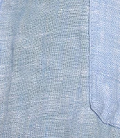 Lilly Pulitzer Sea View Woven Linen Point Collar Long Sleeve Button Down Shirt