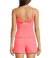 Lilly Pulitzer Shelli Stretch Double Cloth Sweetheart Neck Sleeveless Coordinating Lace Top