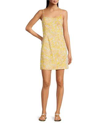Lilly Pulitzer Shelli Stretch Vintage Dobby Honeycomb Hideaway Print Square Neck Dress