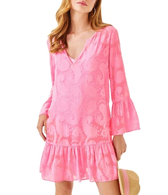 Lilly Pulitzer Shenzi Embroidered Mini Dress Swim Cover-Up