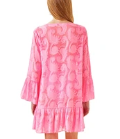 Lilly Pulitzer Shenzi Embroidered Mini Dress Swim Cover-Up
