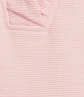 Lilly Pulitzer Tisbury Knit V-Neck Sleeveless Ruffle Detail Sheath Dress