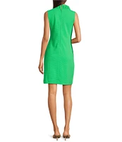 Lilly Pulitzer Tisbury Knit V-Neck Sleeveless Ruffle Detail Sheath Dress