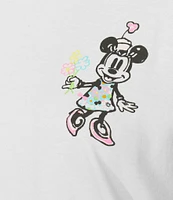 Lilly Pulitzer x Disney Clairmont Lily Hearts Disney Print Crew Neck Short Sleeve Top