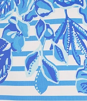 Lilly Pulitzer x Saint James Propriano Soleil Stripe Floral Print Boat Neck 3/4 Sleeve Dress