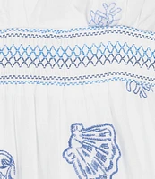 Lilly Pulitzer Zanna Castaway Embroidery V-Neck Sleeveless Fit-And-Flare Midi Dress