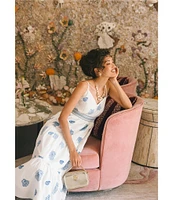 Lilly Pulitzer Zanna Castaway Embroidery V-Neck Sleeveless Fit-And-Flare Midi Dress