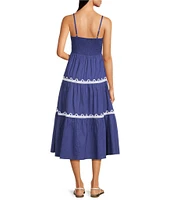 Lilly Pulitzer Zanna V-Neck Sleeveless Tiered Fit-And-Flare Midi Dress