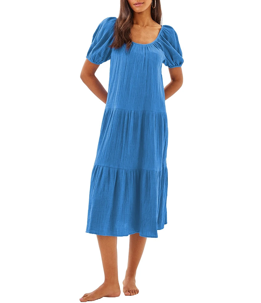 Lilly Pulitzer Zemini Tiered Midi Dress Swim Cover-Up