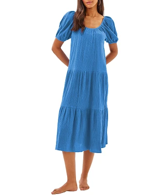 Lilly Pulitzer Zemini Tiered Midi Dress Swim Cover-Up