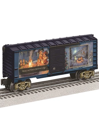 Lionel Thomas Kinkade Studios - Disney Mickey & Minnie Mouse Christmas Lodge Train Boxcar