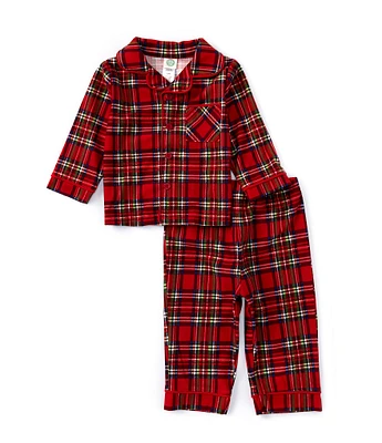 Little Me Baby Boys 12-24 Months Long-Sleeve Plaid Pajama Top & Plaid Pajama Pant Set