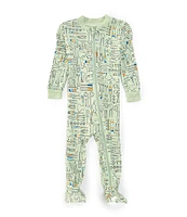 Little Me Baby Boys 12-24 Months Long-Sleeve Tools-Printed Footie Coverall