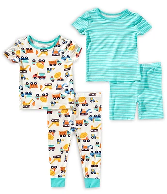 Little Me Baby Boys 12-24 Months Printed T-Shirt & Matching Pajama Pants, Striped Pajama T-Shirt & Striped Pajama Set