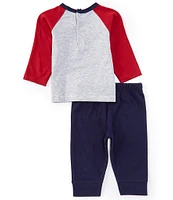 Little Me Baby Boys 3-12 Months Football Graphic T-Shirt & Jogger Pants Set