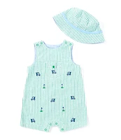 Little Me Baby Boys 3-12 Months Golf Embroidered Sleeveless Shortalls