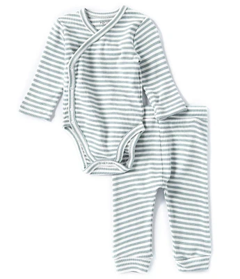 Little Me Baby Boys 3-12 Months Long Sleeve Striped Bodysuit & Matching Jogger Pant Set