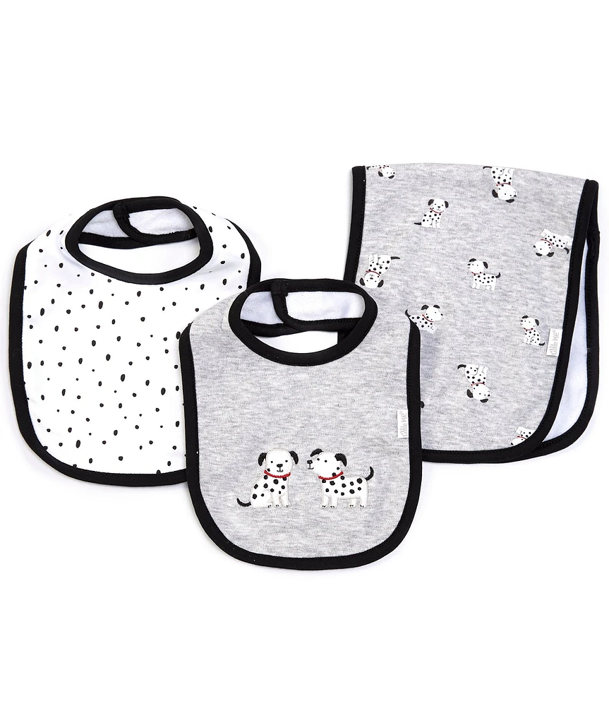 Little Me Baby Boys Dalmatian Bibs & Burpcloth Sets