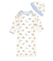 Little Me Baby Boys Newborn-3 Months Dinomite Sleeper Gown & Hat