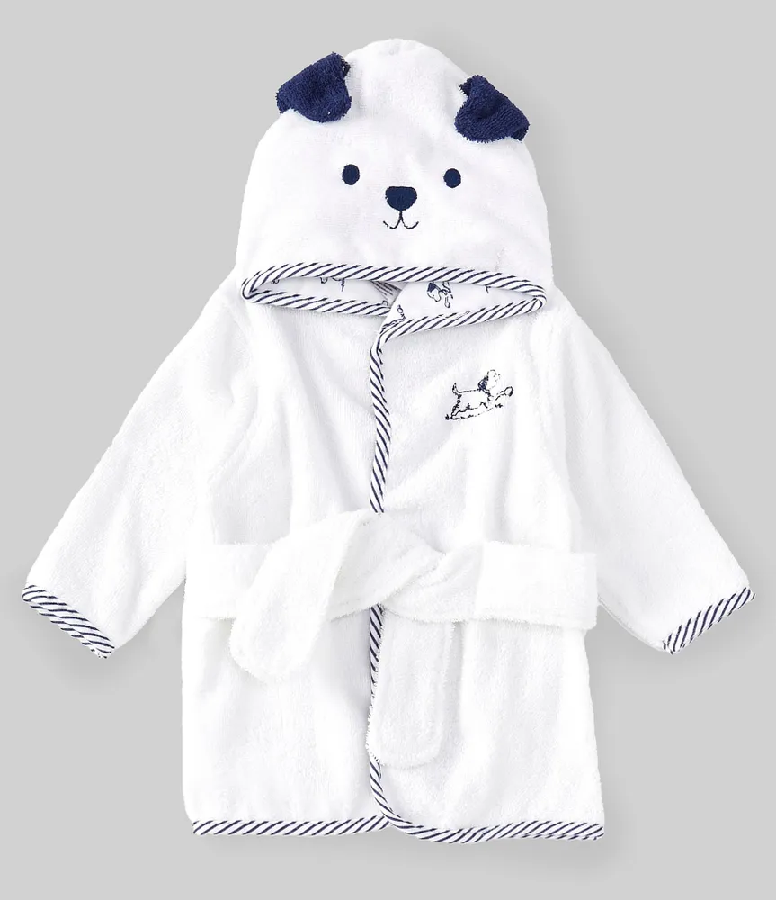 Little Me Baby Boys Newborn-9 Months Long Sleeve Puppy Toile Terry Robe