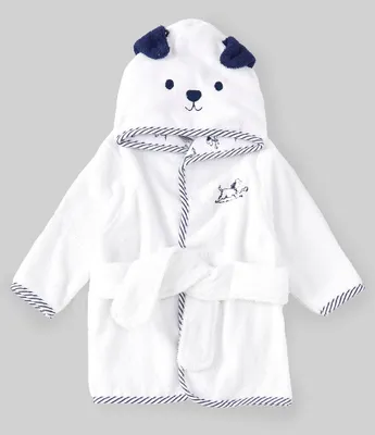 Little Me Baby Boys Newborn-9 Months Long Sleeve Puppy Toile Terry Robe