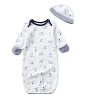 Little Me Baby Boys Newborn Puppy Toile Printed Gown