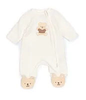 Little Me Baby Boys Preemie-9 Months Gentle Bear Zip Footie Coverall