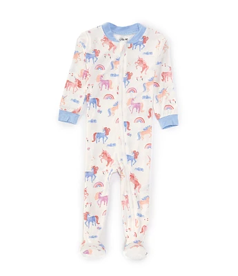 Little Me Baby Girls 12-24 Months Long Sleeve Unicorn-Printed Footie Coverall